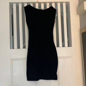 Rachel Roy black knit dress size large black sexy hugs your body! Hot